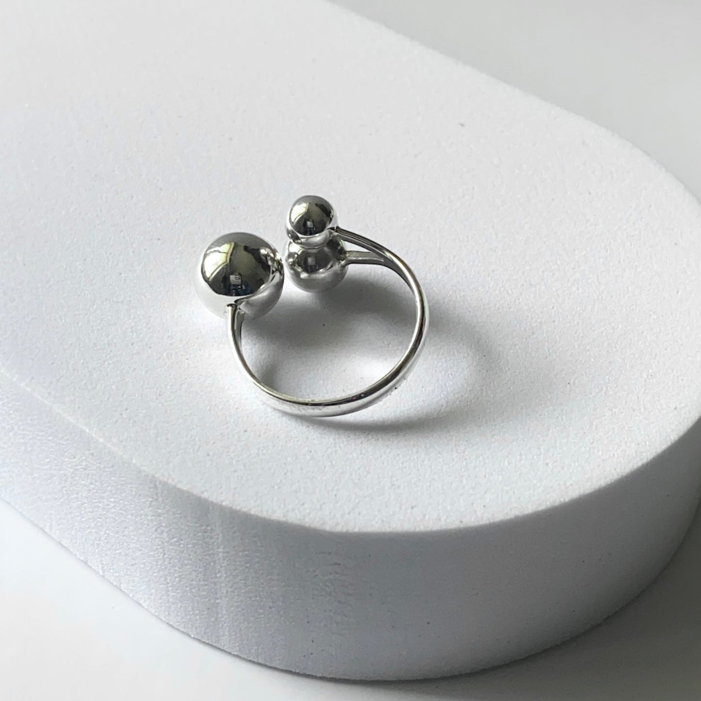 Sterling Silver 3 Ball Ring