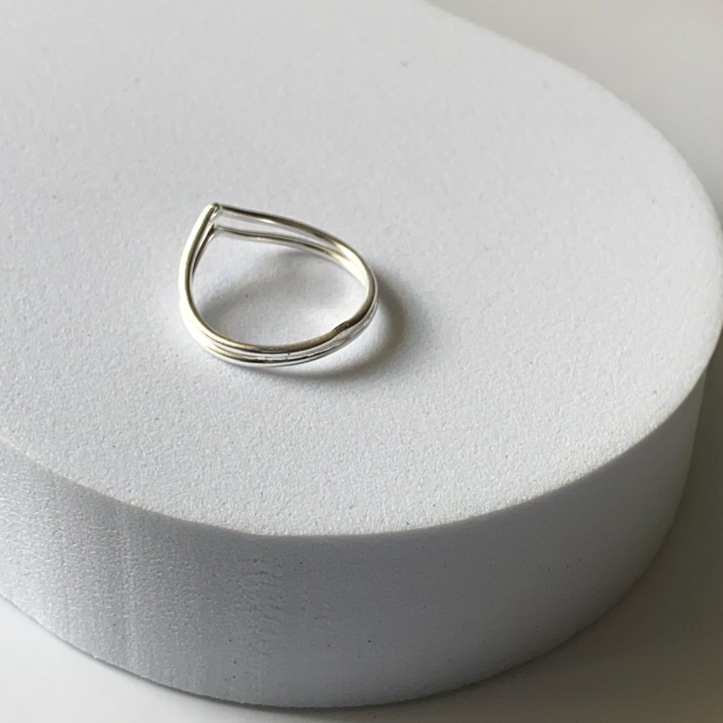 Silver Silver Chevron Ring
