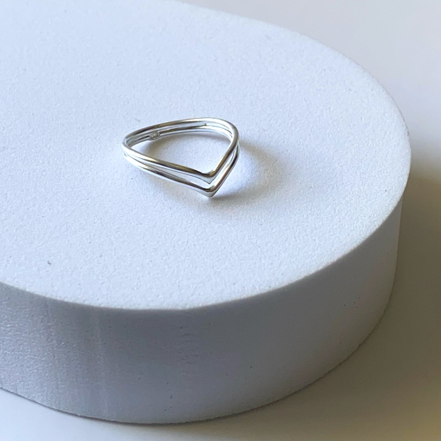 Silver Silver Chevron Ring