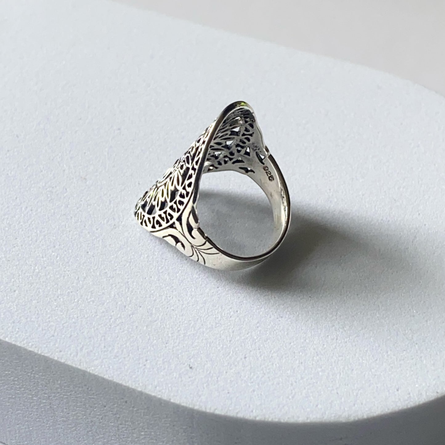 Silver Silver Filigree Ring