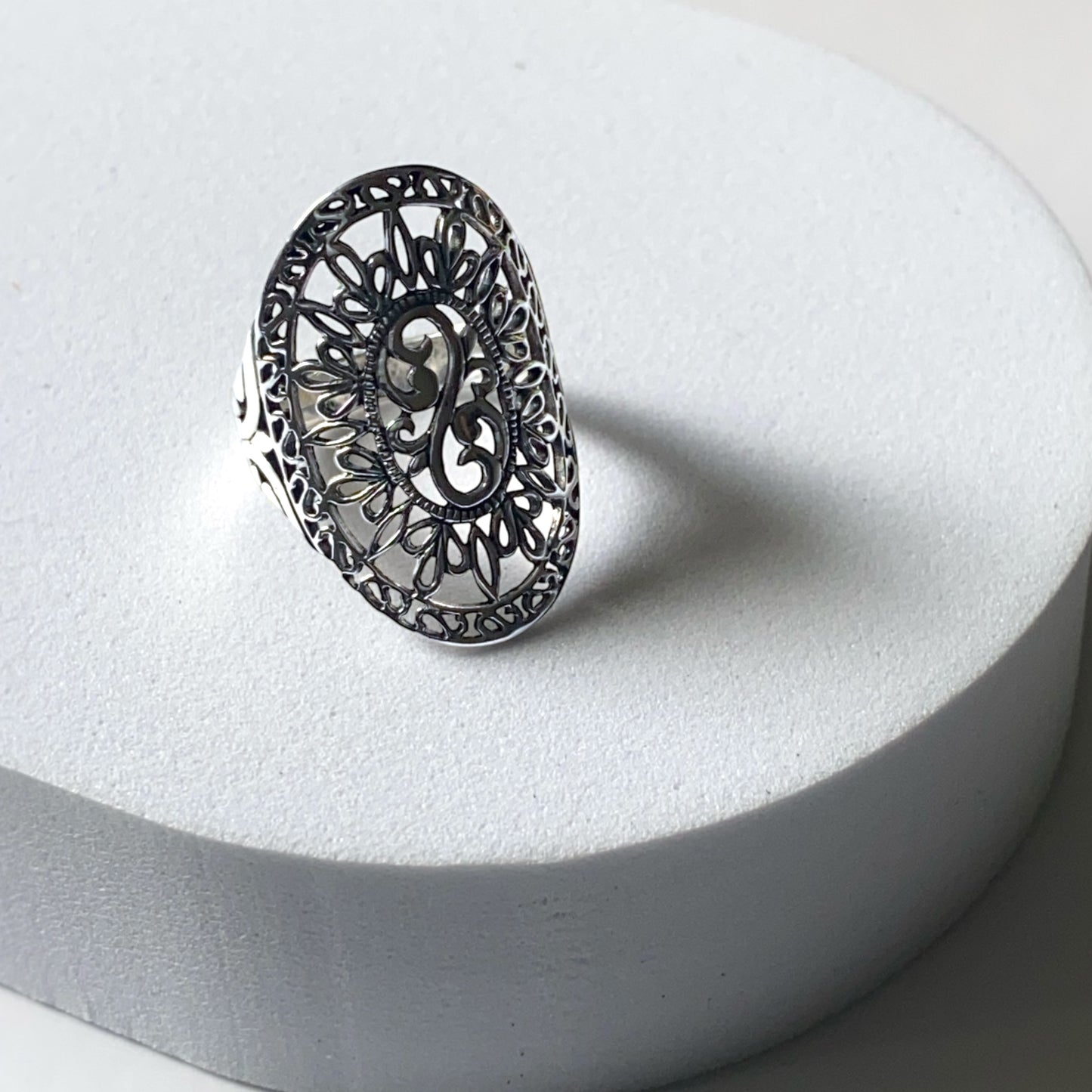 Silver Silver Filigree Ring