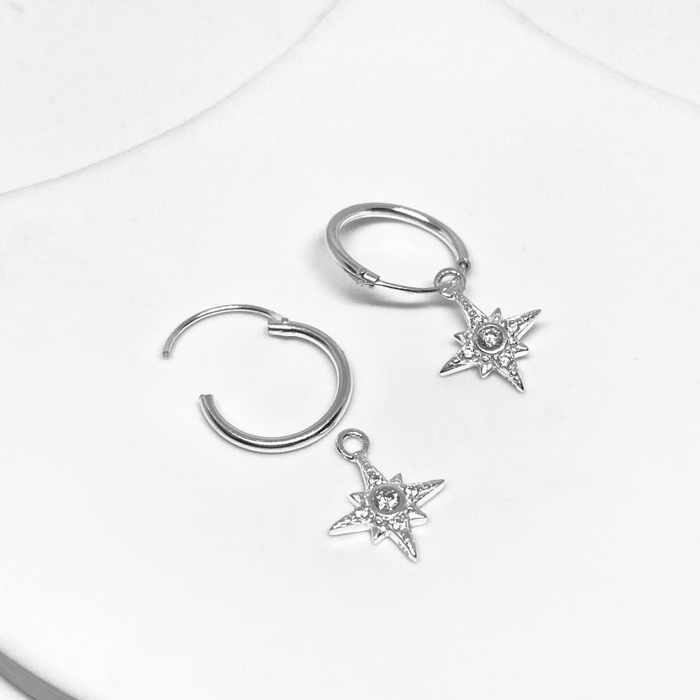 Star Hoop Earrings