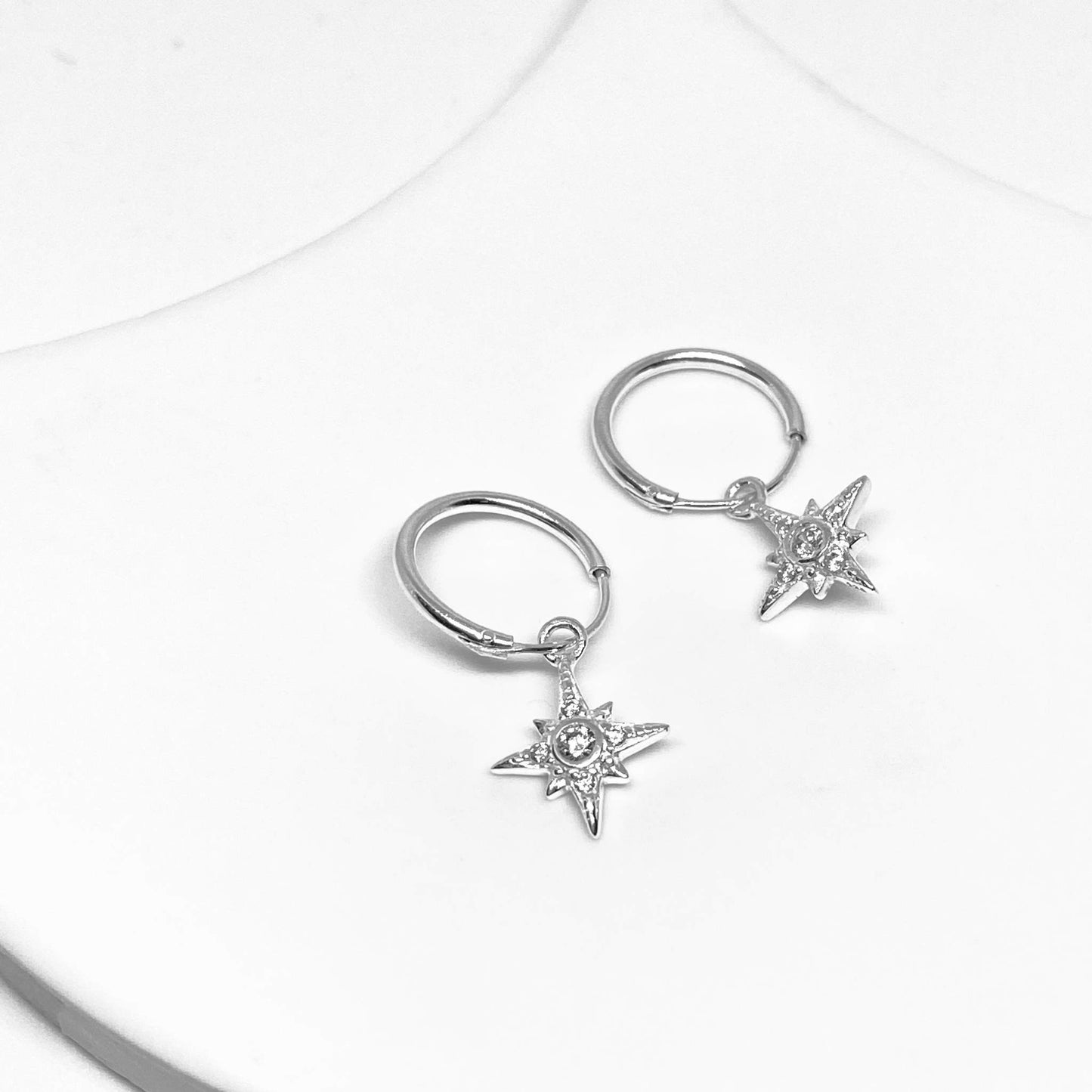 Star Hoop Earrings