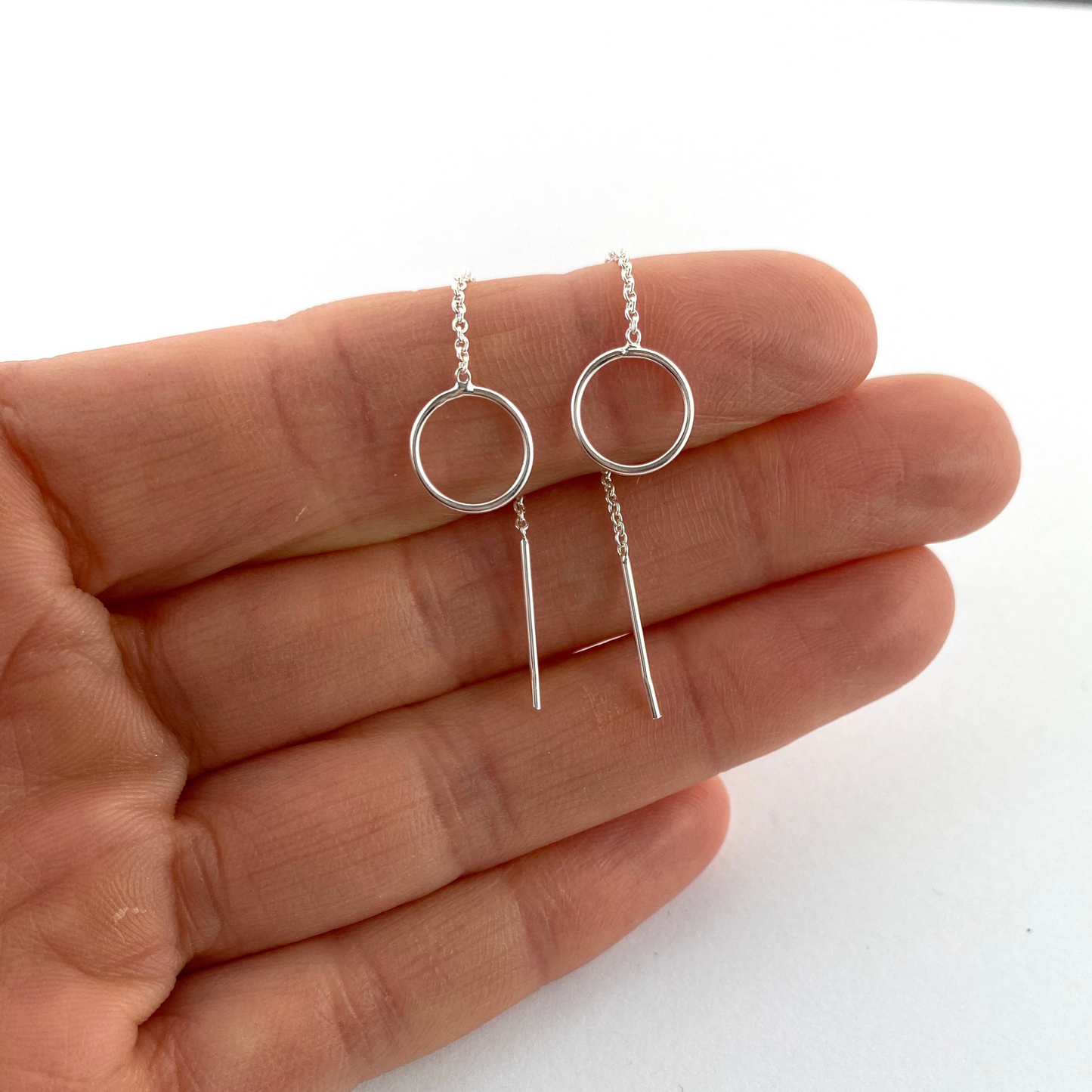 Circle Thread Earrings