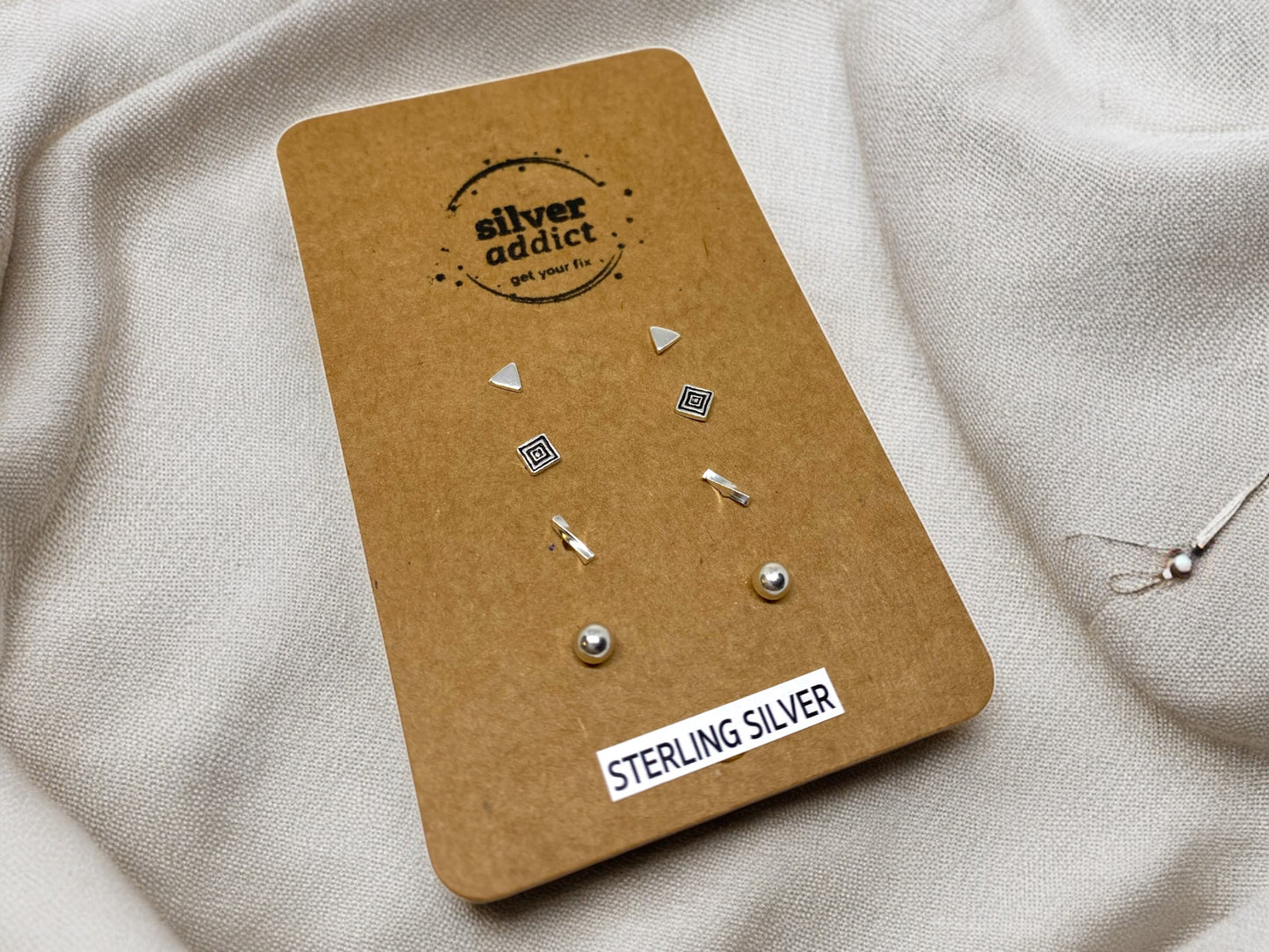 Geometric Small Stud Earring Set