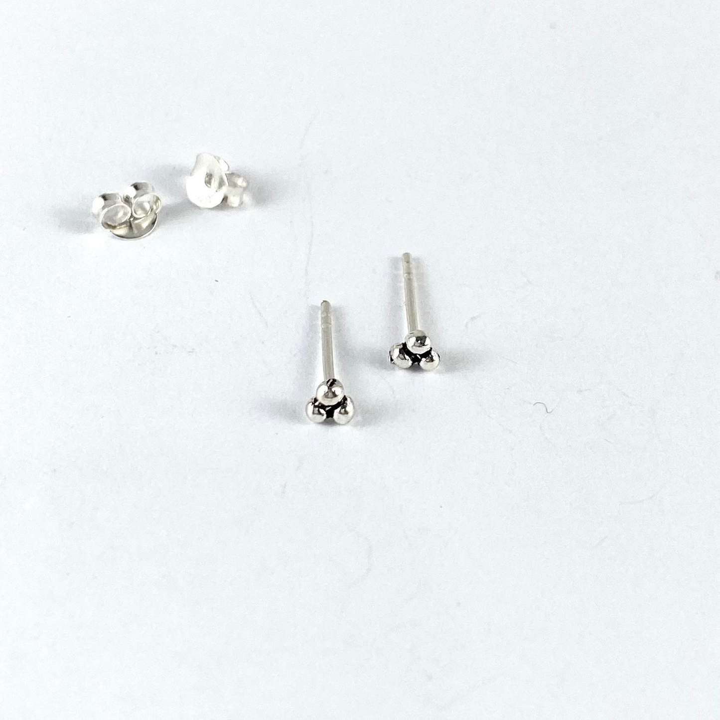 Tiny Dot Sterling Silver Stud Earrings