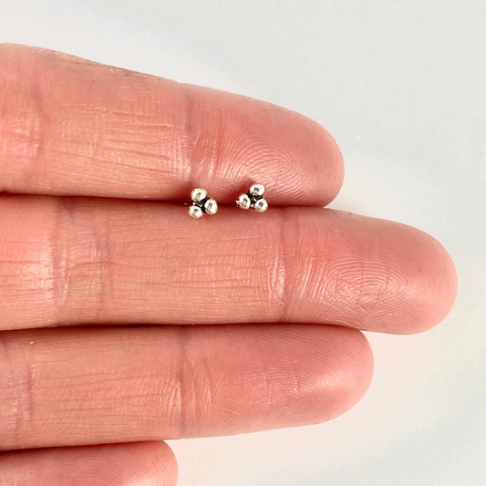 Tiny Dot Sterling Silver Stud Earrings