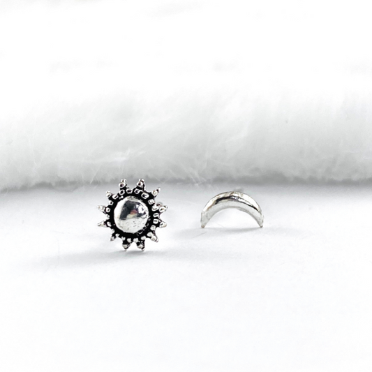 Sun Moon Stud Earrings