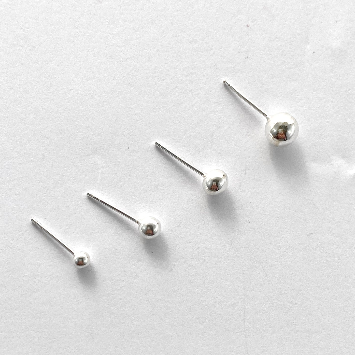 Sterling Silver Ball Stud Earrings