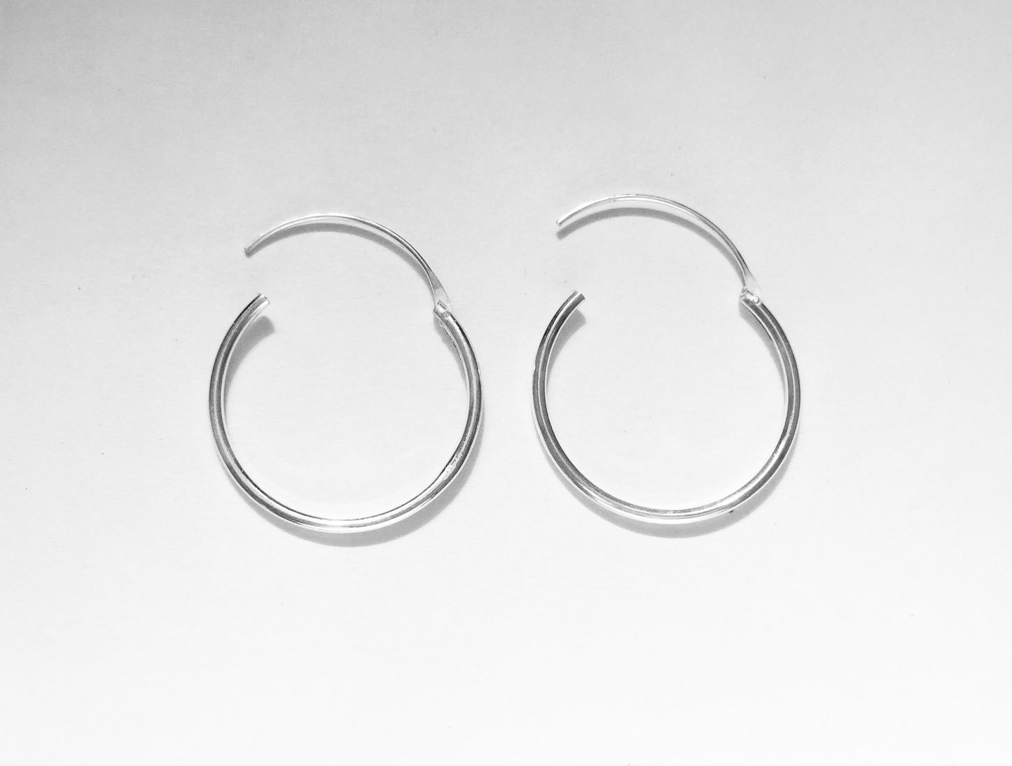 Small Sterling Silver 12 mm Hoop Earrings